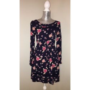 • LC Lauren Conrad • Navy and pink floral dress